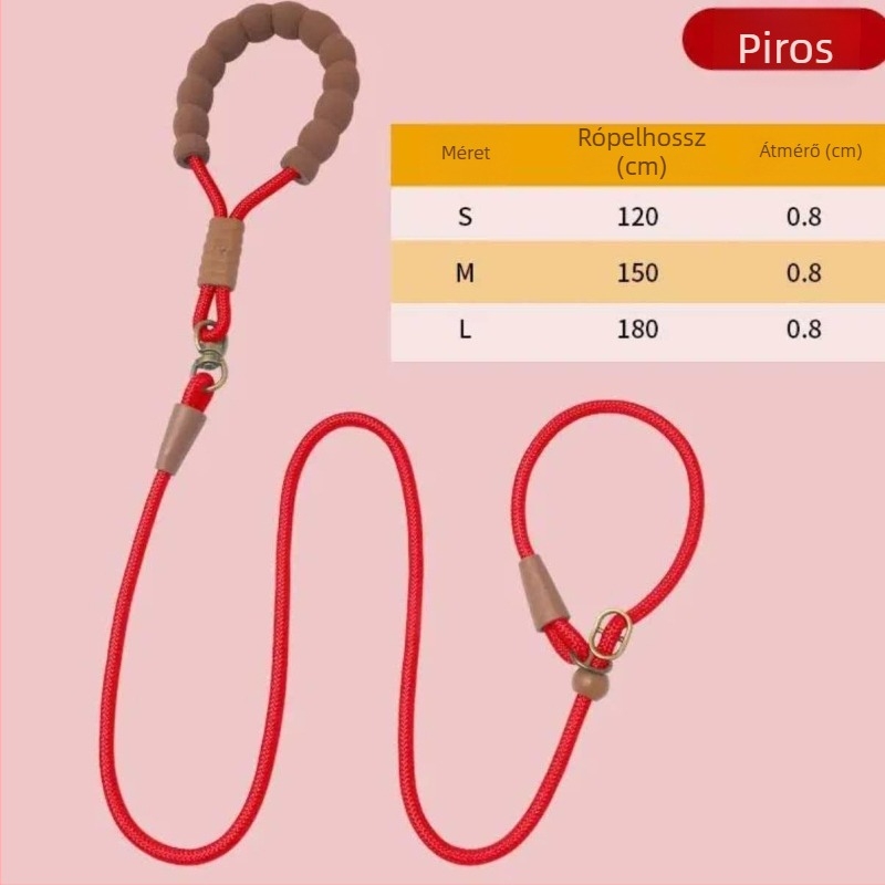 Kutyapóráz - Nylon, nem nyújtható, Kategória: Láncgyűrű / Kötélpánt háziállatok számára, edzésre
