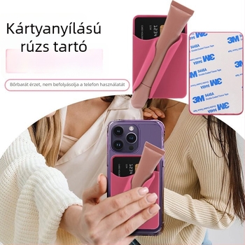 Telefon tartó kártyahellyel és rúzs/balzsam tartóval