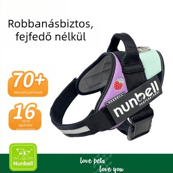 Nunbell Kutyapóráz és mellény-stílusú hám, mellkas- és hátsó dizájnnal, nagy, közepes és kicsi kutyáknak