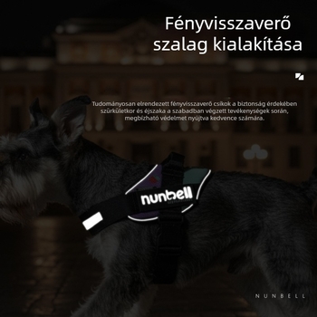 Nunbell Kutyapóráz és mellény-stílusú hám, mellkas- és hátsó dizájnnal, nagy, közepes és kicsi kutyáknak