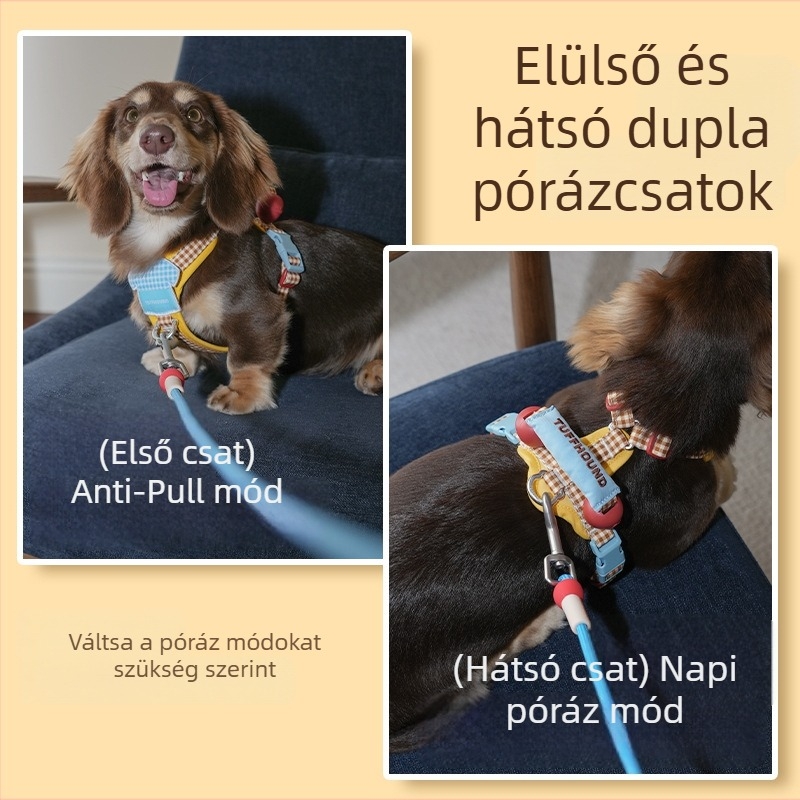TUFFHOUND Kis- és közepes méretű kutyáknak mellkas-hámja — mellény-stílusú sétáló hám