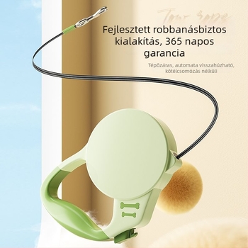 Automatikus visszahúzható póráz kutyáknak és macskáknak — műanyag és nylon anyag; kibővíthető