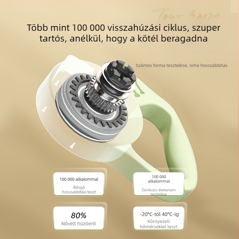 Automatikus visszahúzható póráz kutyáknak és macskáknak — műanyag és nylon anyag; kibővíthető