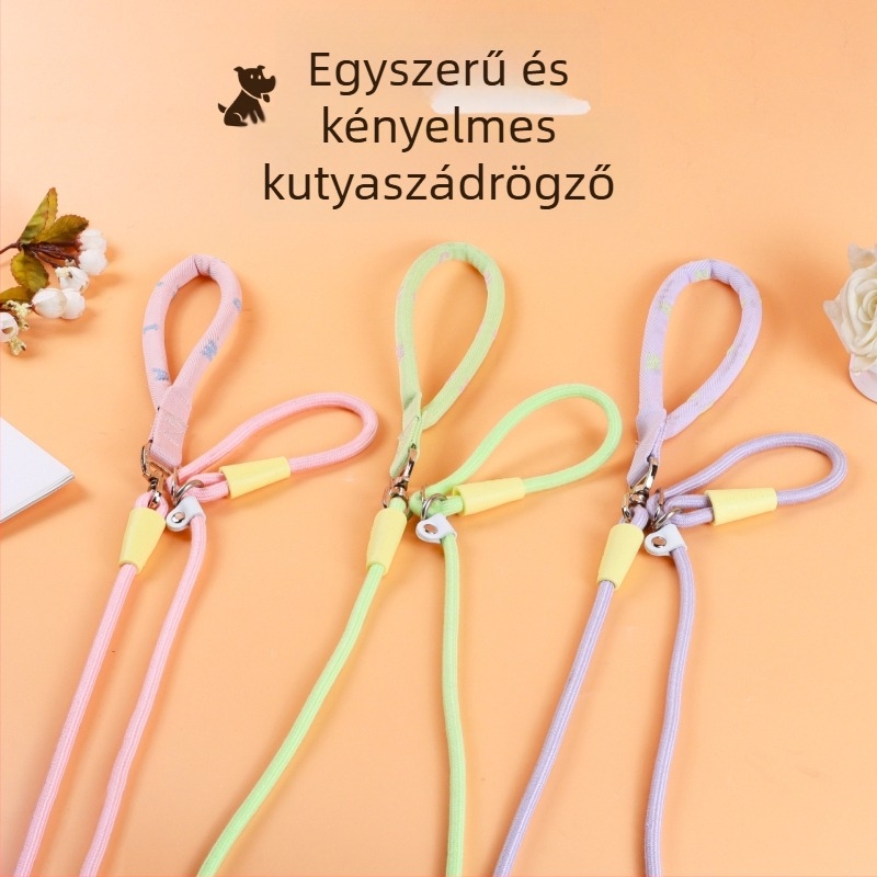 Abundant nylon kutyalánc — állítható hosszúságú, menekülés elleni védelem, csúszásmentes, többfunkciós