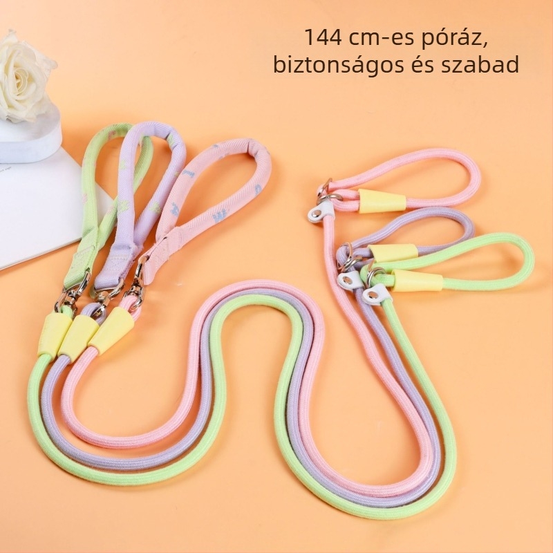 Abundant nylon kutyalánc — állítható hosszúságú, menekülés elleni védelem, csúszásmentes, többfunkciós