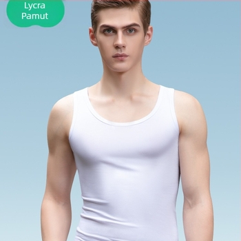 Férfi széles vállú mellény Lycra/Spandex anyagból, kerek nyakú, 181-200 g/m², egész évben