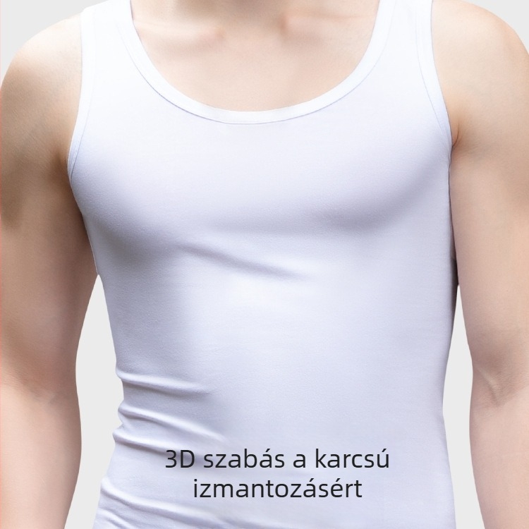 Férfi széles vállú mellény Lycra/Spandex anyagból, kerek nyakú, 181-200 g/m², egész évben