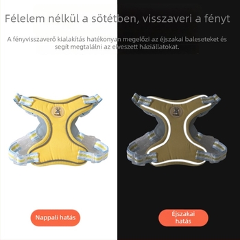 Új Macaron kutyahám pórázzal, anti-elszakadás funkcióval, kis testű kutyáknak, sétához