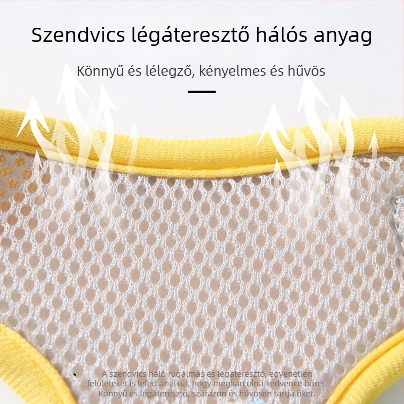Új Macaron kutyahám pórázzal, anti-elszakadás funkcióval, kis testű kutyáknak, sétához