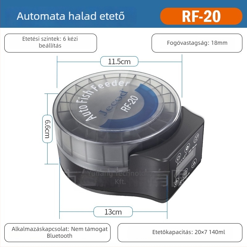 Automatikus akváriumi etető, műanyagból, 20 darabos csomagolás, akváriumokhoz