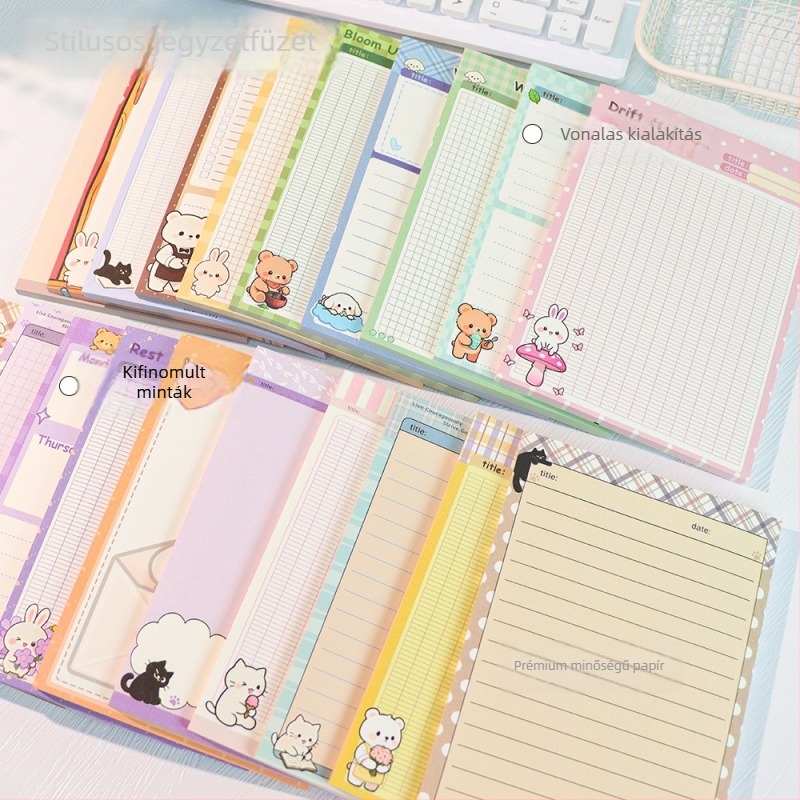 Rajzfüzet cartoon stílusban, modell B6, alapcsomagolás, IP licenc nélkül