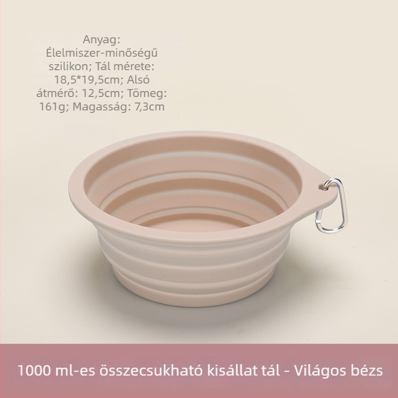 Little Pet szilikon összecsukható tál háziállatoknak – nem automata etetés; anyag: szilikon; csomagolás: 50 darab; háziállat-kiegészítők