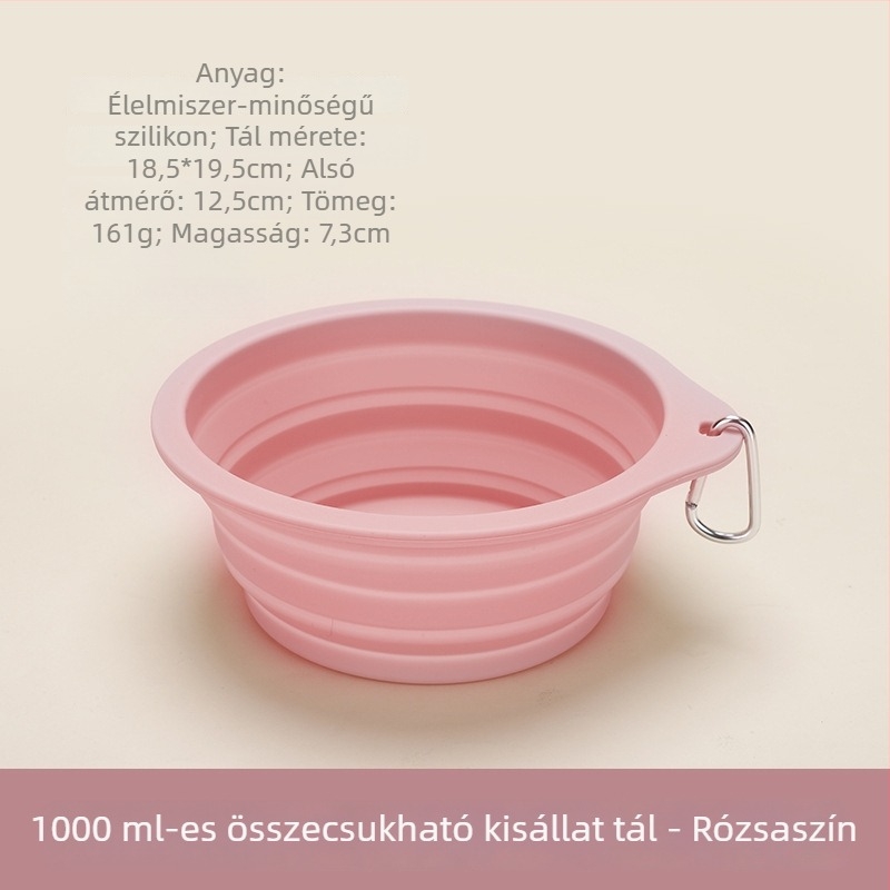 Little Pet szilikon összecsukható tál háziállatoknak – nem automata etetés; anyag: szilikon; csomagolás: 50 darab; háziállat-kiegészítők