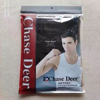 Chasing Deer férfi széles vállú bordázott pamut mellény, 100% pamut, bordázott anyag, 2024 tavaszán debütált