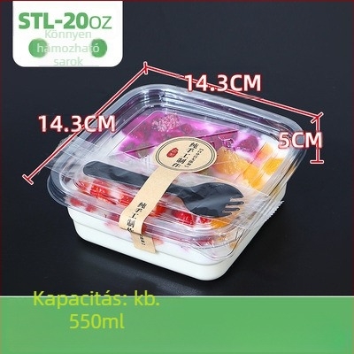 Egyszer használatos PET gyümölcsös doboz fedővel – élelmiszer minőségű műanyag, átlátszó, 280ml/483ml/709ml