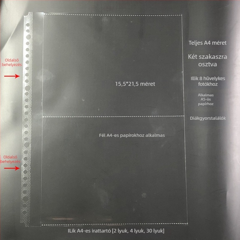 PP anyagú oldalas mappa átlátszó belső oldalakkal és rácsos kártyatár résszel; ajándék osztálytársaknak karácsonyra
