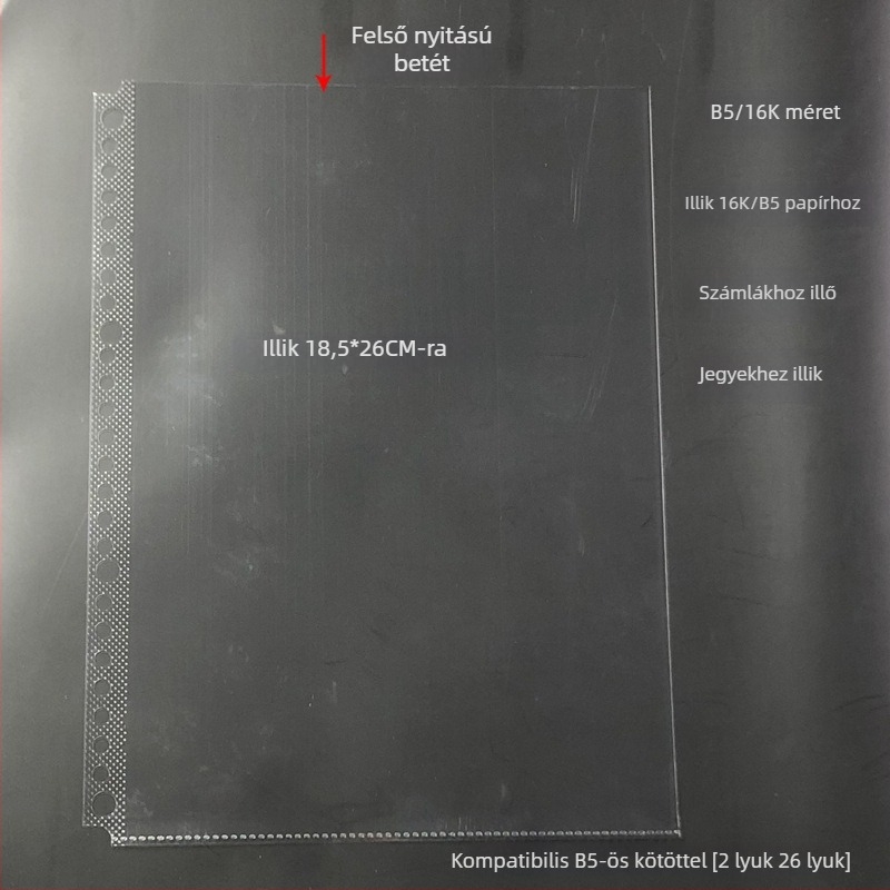 PP anyagú oldalas mappa átlátszó belső oldalakkal és rácsos kártyatár résszel; ajándék osztálytársaknak karácsonyra