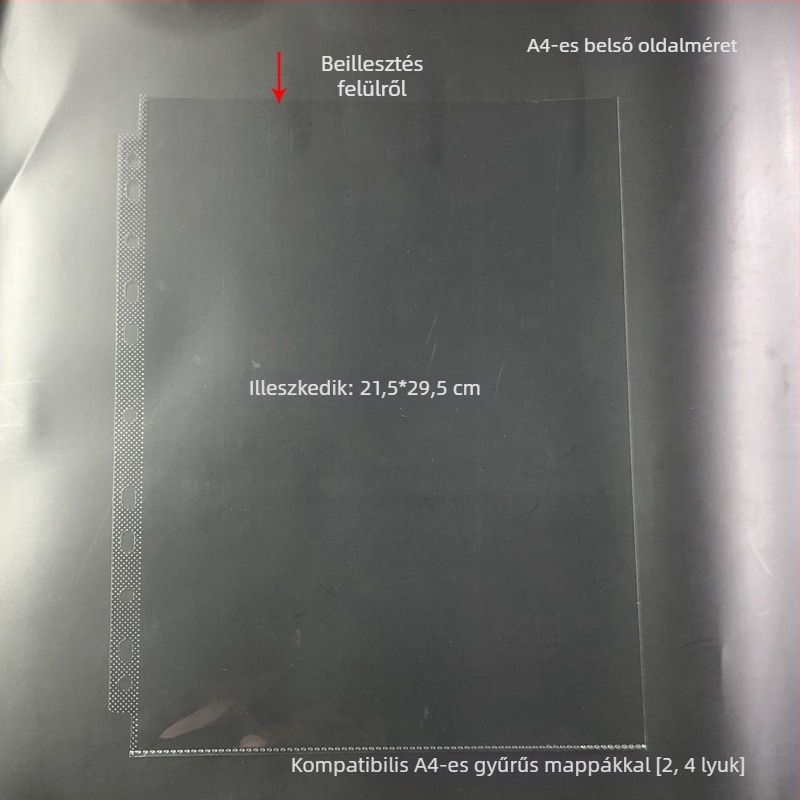 PP anyagú oldalas mappa átlátszó belső oldalakkal és rácsos kártyatár résszel; ajándék osztálytársaknak karácsonyra