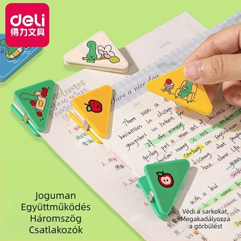 Háromszög klipekkel ellátott mappa – Deli NS109-Q, PP, univerzális papíraformátumhoz
