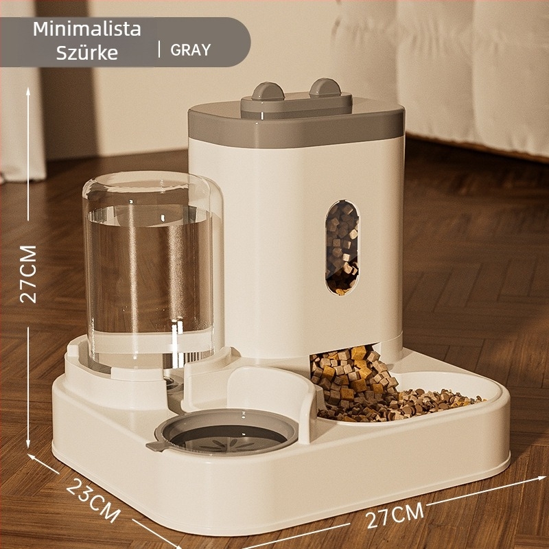 Kétfunkciós automata macska etető és vízadagoló
