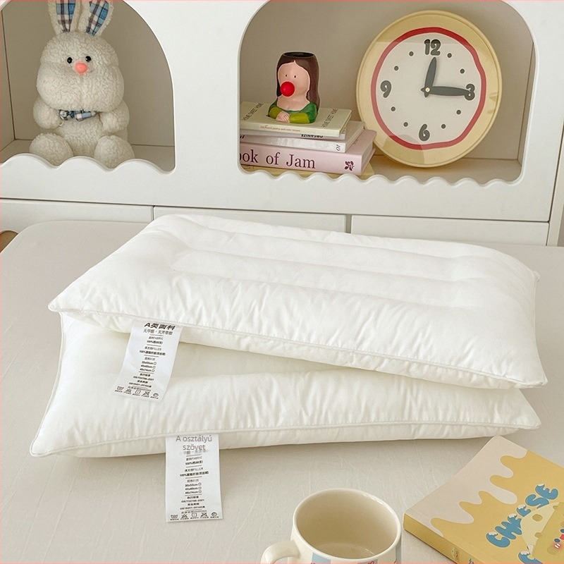 Alacsony profilú pamut párna szója-fehérje rosttöltettel, téglalap alakú, felnőtteknek, 0.55-1.0 kg