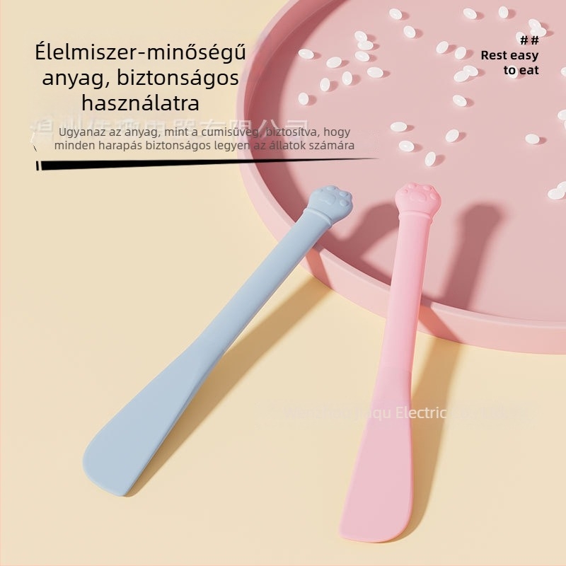 Macska hosszú nyeletű konzervkanál — Többcélú konzervnyitó nedves ételekhez, ABS+szilikon