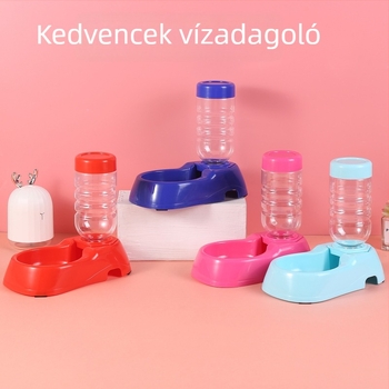 Háziállatok számára víz üveg talppal és automata vízadagolóval (Anyag: Műanyag; Automata vízadagolás: Igen; Alkalmas macskáknak; Csomagolás: 60 db.)
