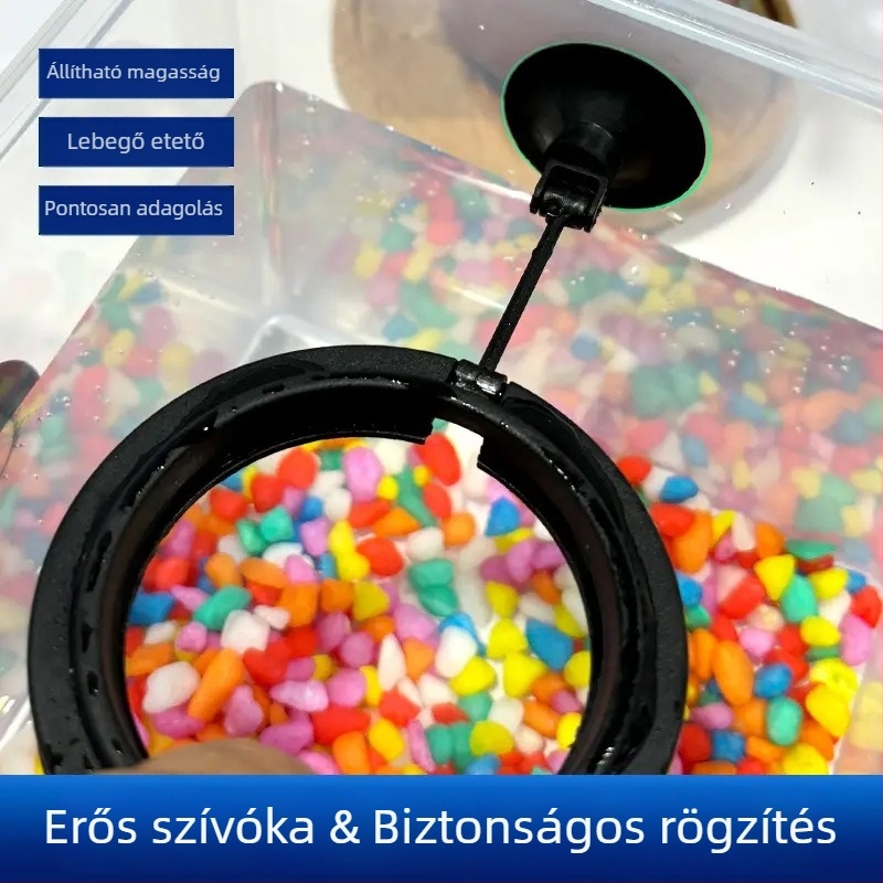 Műanyag akváriumi etetőgyűrű halak és Artemia etetéséhez, megakadályozza az étel szóródását