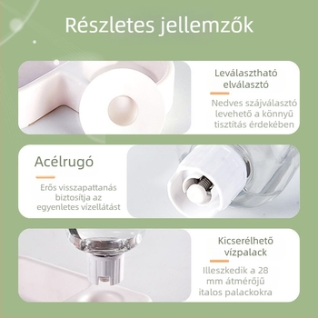 Szív alakú háziállat-tál automata vízellátóval, kettős tál egyben macskáknak és kutyáknak, PP anyag, Peteq márka