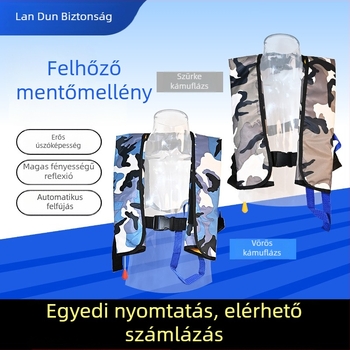 Automatikus felfújható mentőmellény – hordozható csónakokhoz, horgászathoz és úszáshoz, nagy felhajtóerő, felnőtteknek