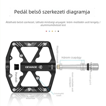 ROCES alumínium ötvözet pedálok országúti kerékpárhoz reflektorral