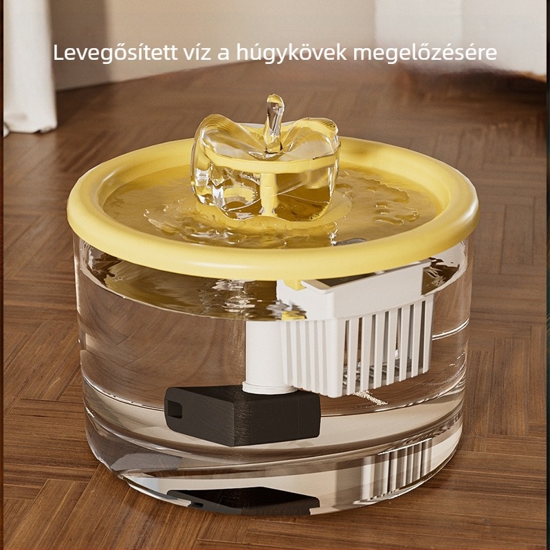 Automata vízadagoló macskáknak, keringő vízzel, csendes működés