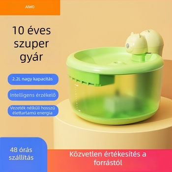 Aiwo macska vízadagoló automatikus etetéssel, műanyag test, piros vonal érzékelő