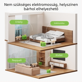 Aiwo macska vízadagoló automatikus etetéssel, műanyag test, piros vonal érzékelő