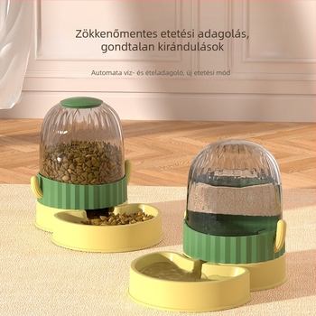 Automata víz- és etetőberendezés macskáknak és kutyáknak, nagy kapacitású, dőlésmentes, szárazon tartja a szájat