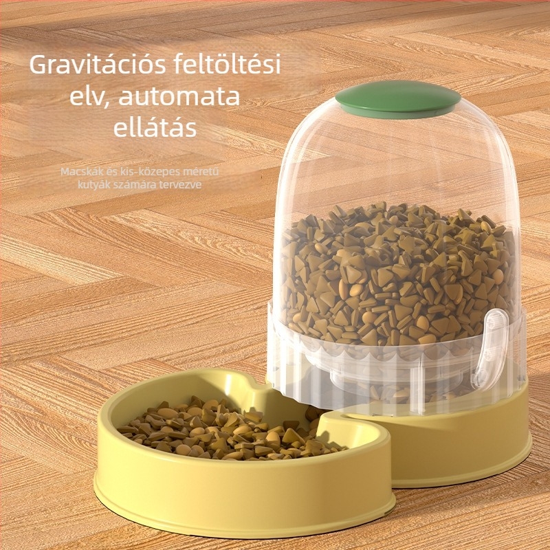 Automata víz- és etetőberendezés macskáknak és kutyáknak, nagy kapacitású, dőlésmentes, szárazon tartja a szájat