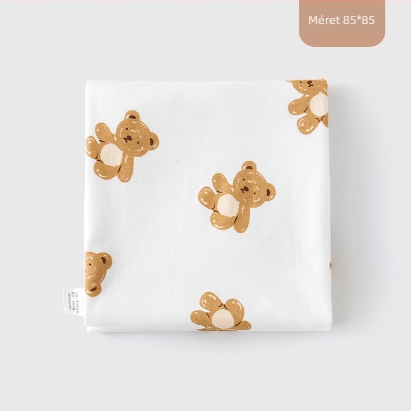 100% pamut swaddle törölköző – állatmintás, tavasz-ősz, 1–3 éveseknek