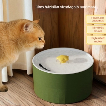 Macska víz adagoló — automatikus keringés, csendes működés, nagy kapacitás, hálózati áramellátás, műanyag