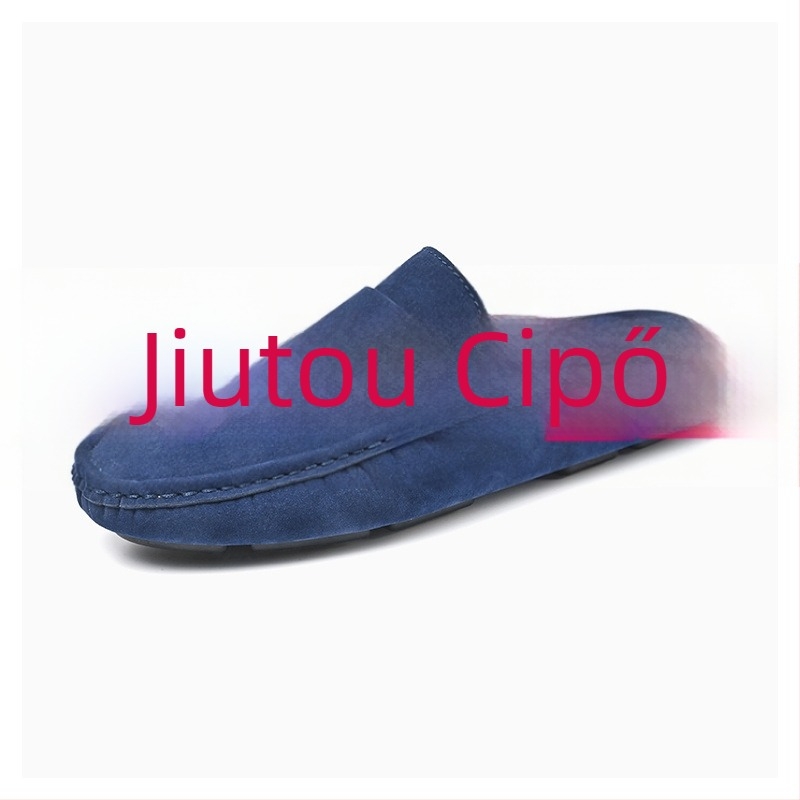 Férfiaknak szánt T-típusú Drag cipő, roman stílus, marha velúr bőr, zárás típusa 1