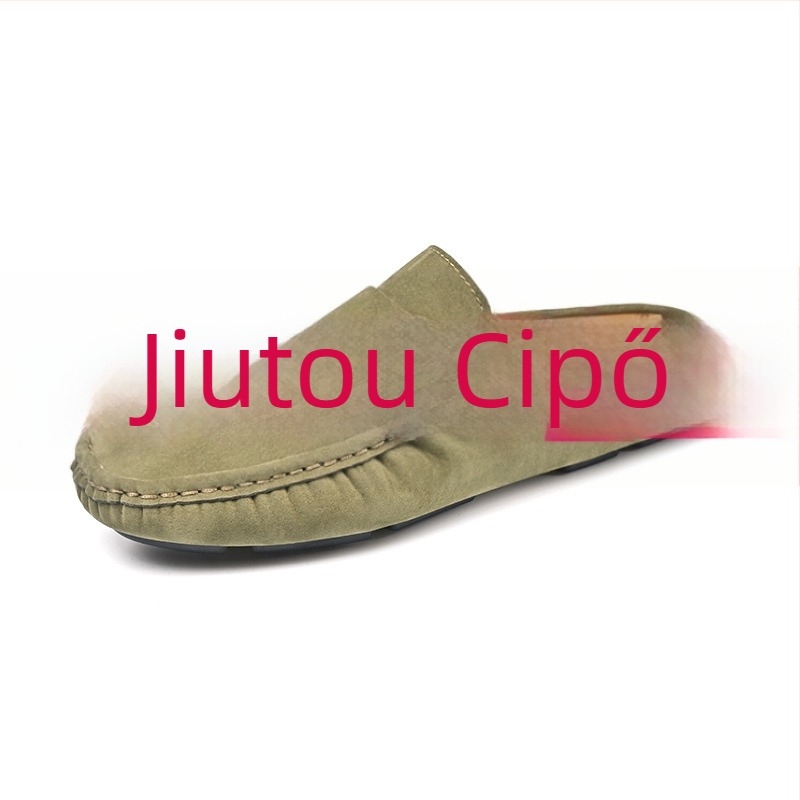 Férfiaknak szánt T-típusú Drag cipő, roman stílus, marha velúr bőr, zárás típusa 1
