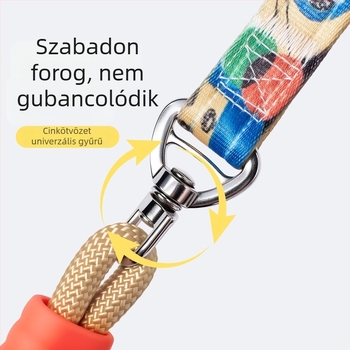 új P Rope kutyapóráz kicsi, közepes és nagy kutyák számára, kültéri poliészter póráz robosztus csomóval