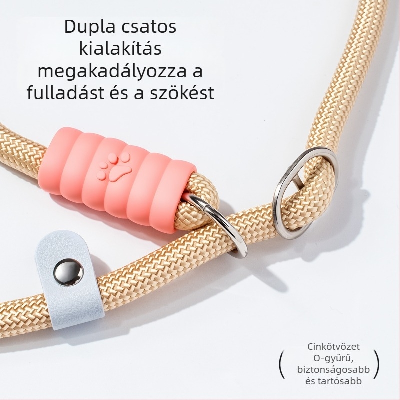 új P Rope kutyapóráz kicsi, közepes és nagy kutyák számára, kültéri poliészter póráz robosztus csomóval