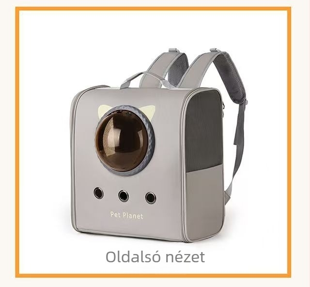 Macska kiránduló hátizsák PVC anyagból, lélegző kialakítás, 5 kg kapacitás