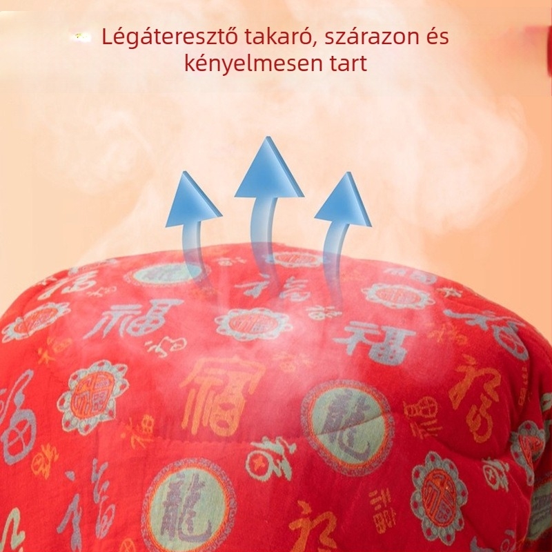 Újszülött pamutból készült becsomagoló kendő, őszi–téli időszakra, kényelmes becsomagolás