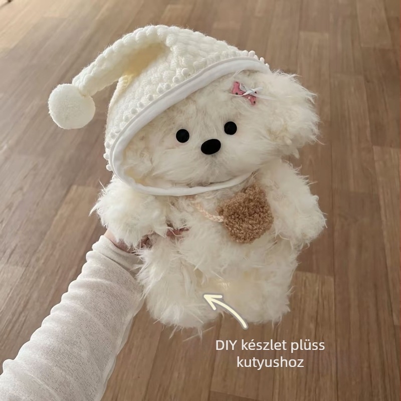 Aranyos plüsskutyus – DIY anyagkészlet felvételi funkcióval, kreatív születésnapi ajándék barátnőnek vagy legjobb barátnőnek