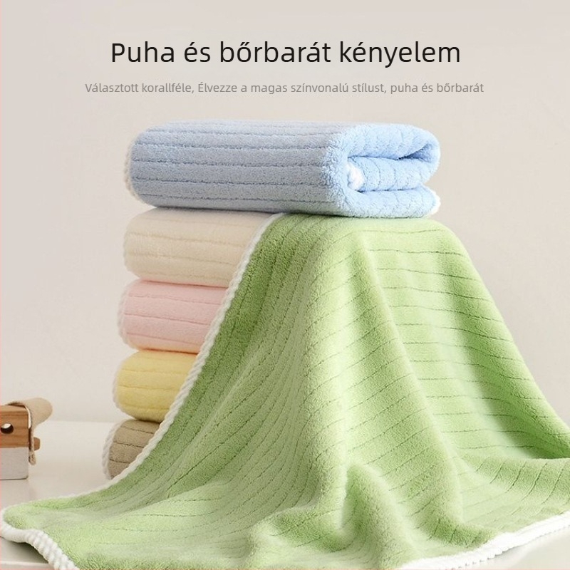Gyerekek arcát törölköző – 100% pamut, nedvszívó és puha; súly 140–170 g; hímzés, nyomtatás