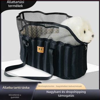 Állatbarát táska, hordozható divatos vállrész macskáknak és kutyáknak, vászon hálós anyag, 5 kg kapacitás, XMAOERS