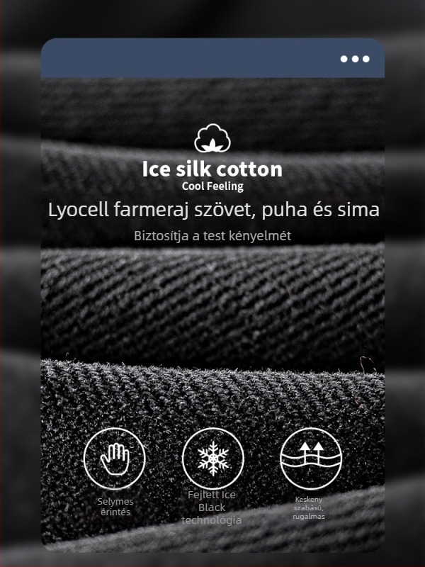 Nadrág egyenes szabású, slim illeszkedés, középső derék, patentzár, Lyocell-pamut keverék