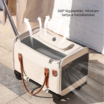 Oxford anyagú állathordozó hátizsák macskáknak és kis testű kutyáknak, nagy kapacitású, autós utazáshoz, 3-5 kg-ig