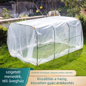 Fűtött műanyag üvegház téli növényvédelmi hőszigeteléssel - Ginnozuru magánmárka